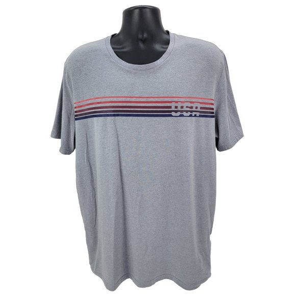 Under Armour Men's USA Logo Graphic T-Shirt Gray Size XL Heatgear Loose - Picture 1 of 6